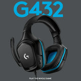 Logitech G432 DTS x 7.1 Surround Sound Wired Gaming Headset Leatherette for wired consoles