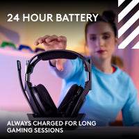 LogicTech ASTRO A50 (Gen 5) LIGHTSPEED Wireless Gaming Headset and Base Station with PLAYSYNC Audio.